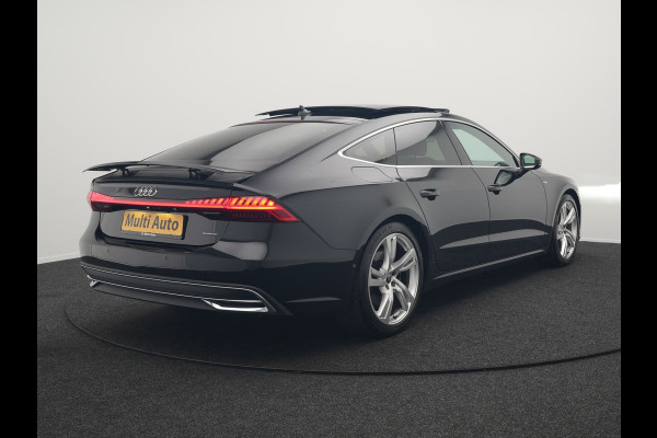 Audi A7 Sportback 50 TFSI e quattro S Line Plug In Hybrid 299pk Dealer O.H PHEV | Panodak | Adaptive Cruise | 360 Camera | Alcantara Sportstoelen Memory & Verwarmd | Apple Carplay | Blis | Navigatie | Virtual | DAB | 20"L.M |