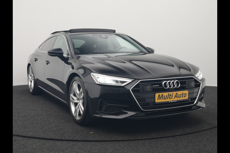 Audi A7 Sportback 50 TFSI e quattro S Line Plug In Hybrid 299pk Dealer O.H PHEV | Panodak | Adaptive Cruise | 360 Camera | Alcantara Sportstoelen Memory & Verwarmd | Apple Carplay | Blis | Navigatie | Virtual | DAB | 20"L.M |