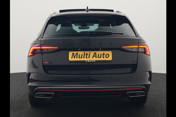 Škoda Octavia Combi 1.4 TSI RS iV Plug In Hybrid 245pk Dealer O.H. PHEV | Panodak | Head Up | Adaptive Cruise | Apple Carplay | Canton Audio | Crystal LED | RS Sportstoelen Verwarmd | Keyless | Front & Lane Assist | Sportstuur Verwarmd | Navigatie | DAB |