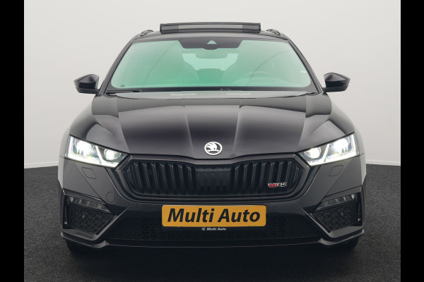 Škoda Octavia Combi 1.4 TSI RS iV Plug In Hybrid 245pk Dealer O.H. PHEV | Panodak | Head Up | Adaptive Cruise | Apple Carplay | Canton Audio | Crystal LED | RS Sportstoelen Verwarmd | Keyless | Front & Lane Assist | Sportstuur Verwarmd | Navigatie | DAB |