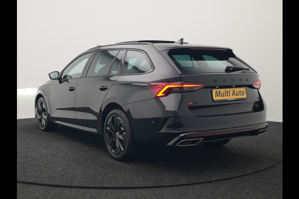 Škoda Octavia Combi 1.4 TSI RS iV Plug In Hybrid 245pk Dealer O.H. PHEV | Panodak | Head Up | Adaptive Cruise | Apple Carplay | Canton Audio | Crystal LED | RS Sportstoelen Verwarmd | Keyless | Front & Lane Assist | Sportstuur Verwarmd | Navigatie | DAB |