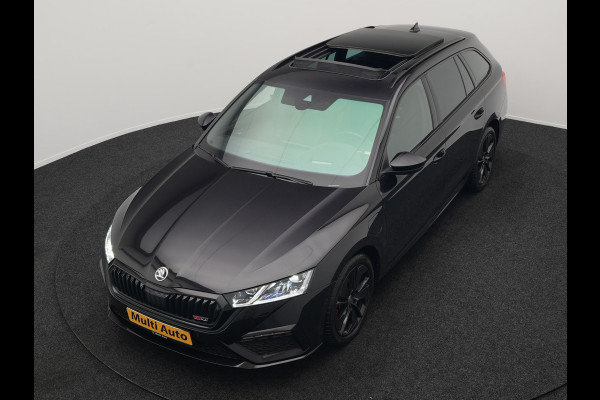 Škoda Octavia Combi 1.4 TSI RS iV Plug In Hybrid 245pk Dealer O.H. PHEV | Panodak | Head Up | Adaptive Cruise | Apple Carplay | Canton Audio | Crystal LED | RS Sportstoelen Verwarmd | Keyless | Front & Lane Assist | Sportstuur Verwarmd | Navigatie | DAB |