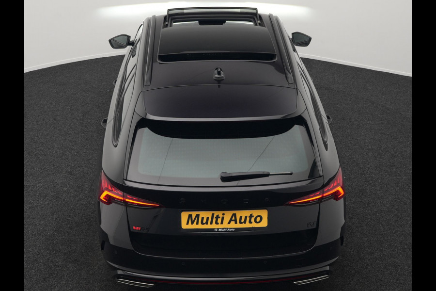 Škoda Octavia Combi 1.4 TSI RS iV Plug In Hybrid 245pk Dealer O.H. PHEV | Panodak | Head Up | Adaptive Cruise | Apple Carplay | Canton Audio | Crystal LED | RS Sportstoelen Verwarmd | Keyless | Front & Lane Assist | Sportstuur Verwarmd | Navigatie | DAB |