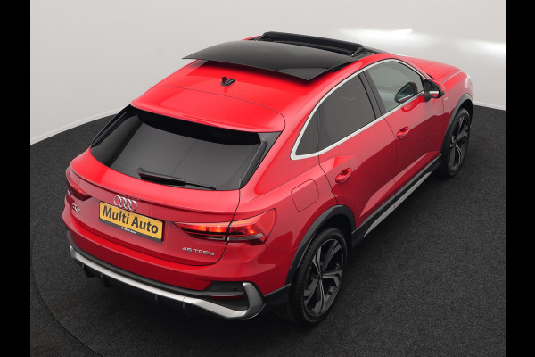 Audi Q3 Sportback 45 TFSI e S Line Plug In Hybrid 245pk Dealer O.H PHEV | Panodak | Adaptive Cruise | Lederen Sportstoelen Memory & Verwarmd | Sfeerverlichting | Camera | Virtual | Blis | Navigatie | DAB |