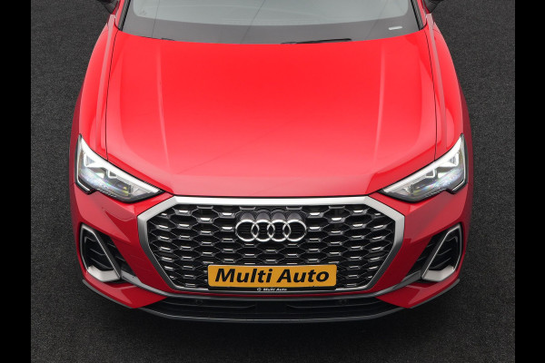 Audi Q3 Sportback 45 TFSI e S Line Plug In Hybrid 245pk Dealer O.H PHEV | Panodak | Adaptive Cruise | Lederen Sportstoelen Memory & Verwarmd | Sfeerverlichting | Camera | Virtual | Blis | Navigatie | DAB |