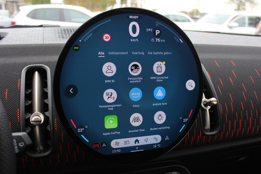 MINI Countryman 2.0 S ALL4 John Cooper Works XL / Trekhaak / Panoramadak / 360Camera / Head-up / Harman Kardon / 20'' / Leder / Memory seats / Sfeerverlichting / LED / CarPlay / Stuur+Stoelverwarming / Dodehoek / DAB / ACC