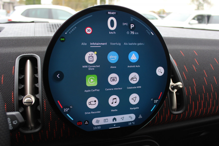 MINI Countryman 2.0 S ALL4 John Cooper Works XL / Trekhaak / Panoramadak / 360Camera / Head-up / Harman Kardon / 20'' / Leder / Memory seats / Sfeerverlichting / LED / CarPlay / Stuur+Stoelverwarming / Dodehoek / DAB / ACC