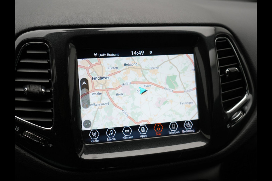 Jeep Compass 4xe 240 Electric S Plug In Hybrid 240pk Dealer O.H PHEV | Lederen Sportstoelen Memory & Verwarmd | Camera | Navigatie | Blis | Keyless | Stuur Verwarmd | Cruise Control | DAB |