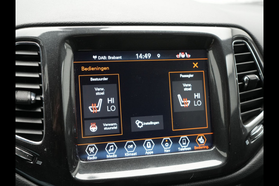 Jeep Compass 4xe 240 Electric S Plug In Hybrid 240pk Dealer O.H PHEV | Lederen Sportstoelen Memory & Verwarmd | Camera | Navigatie | Blis | Keyless | Stuur Verwarmd | Cruise Control | DAB |