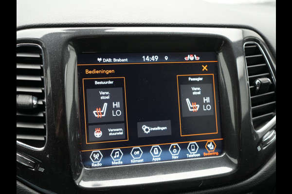 Jeep Compass 4xe 240 Electric S Plug In Hybrid 240pk Dealer O.H PHEV | Lederen Sportstoelen Memory & Verwarmd | Camera | Navigatie | Blis | Keyless | Stuur Verwarmd | Cruise Control | DAB |