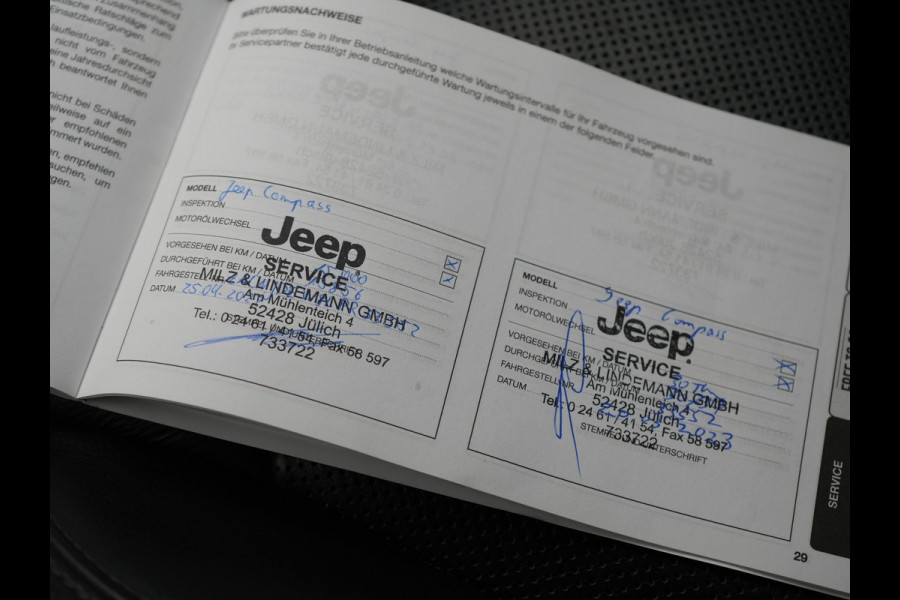 Jeep Compass 4xe 240 Electric S Plug In Hybrid 240pk Dealer O.H PHEV | Lederen Sportstoelen Memory & Verwarmd | Camera | Navigatie | Blis | Keyless | Stuur Verwarmd | Cruise Control | DAB |