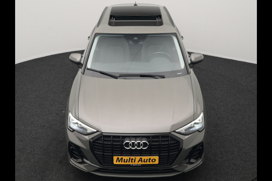 Audi Q3 45 TFSI e S Line Plug In Hybrid 245pk Dealer O.H PHEV | Trekhaak Af Fabriek | Panodak | Adaptive Cruise | Sportstoelen Verwarmd | Apple Carplay | Keyless | Navigatie | Virtual |  DAB |