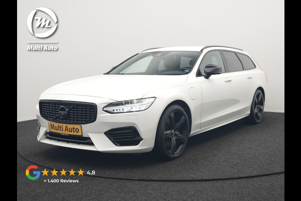 Volvo V90 T8 AWD R-Design Plug In Hybrid 394pk Dealer O.H. PHEV | Adaptive Cruise | 360 Camera | Black Optic | Alcantara Sportstoelen Memory & Verwarmd | Apple Carplay | Keyless | Blis | Virtual | Navigatie | 19"L.M |