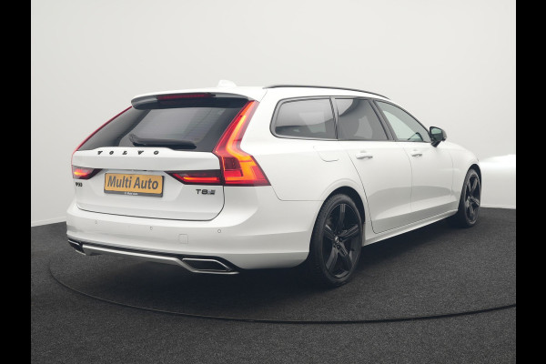 Volvo V90 T8 AWD R-Design Plug In Hybrid 394pk Dealer O.H. PHEV | Adaptive Cruise | 360 Camera | Black Optic | Alcantara Sportstoelen Memory & Verwarmd | Apple Carplay | Keyless | Blis | Virtual | Navigatie | 19"L.M |