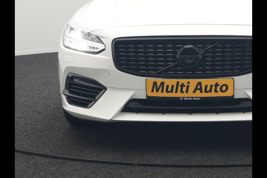 Volvo V90 T8 AWD R-Design Plug In Hybrid 394pk Dealer O.H. PHEV | Adaptive Cruise | 360 Camera | Black Optic | Alcantara Sportstoelen Memory & Verwarmd | Apple Carplay | Keyless | Blis | Virtual | Navigatie | 19"L.M |