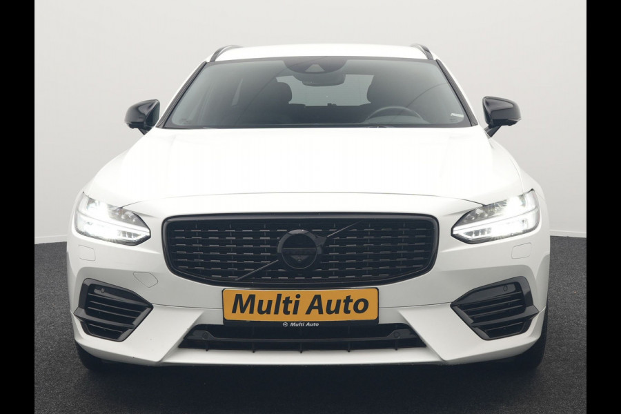Volvo V90 T8 AWD R-Design Plug In Hybrid 394pk Dealer O.H. PHEV | Adaptive Cruise | 360 Camera | Black Optic | Alcantara Sportstoelen Memory & Verwarmd | Apple Carplay | Keyless | Blis | Virtual | Navigatie | 19"L.M |
