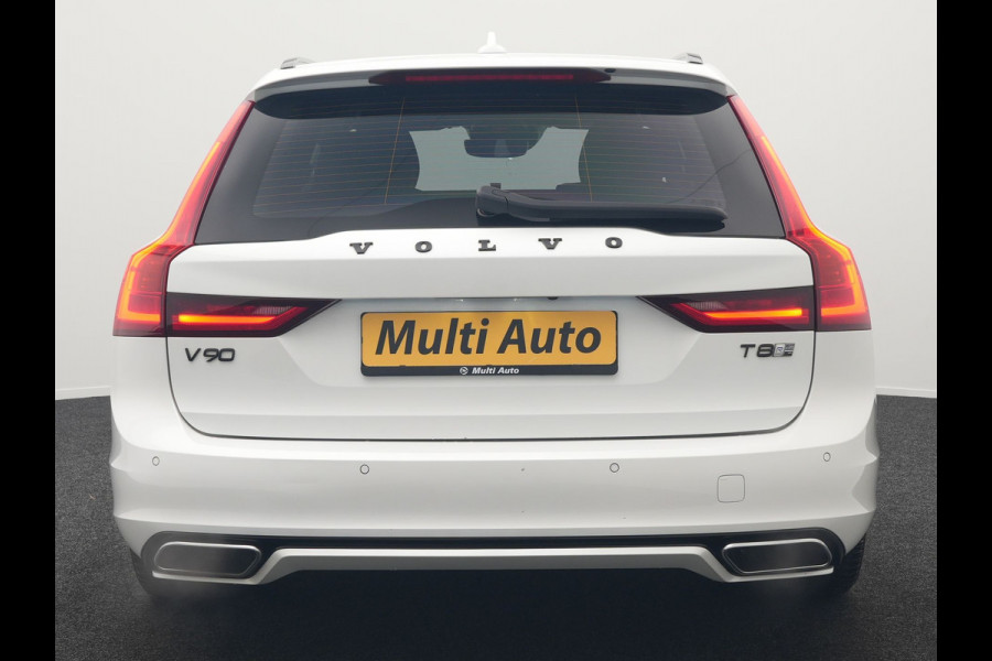 Volvo V90 T8 AWD R-Design Plug In Hybrid 394pk Dealer O.H. PHEV | Adaptive Cruise | 360 Camera | Black Optic | Alcantara Sportstoelen Memory & Verwarmd | Apple Carplay | Keyless | Blis | Virtual | Navigatie | 19"L.M |