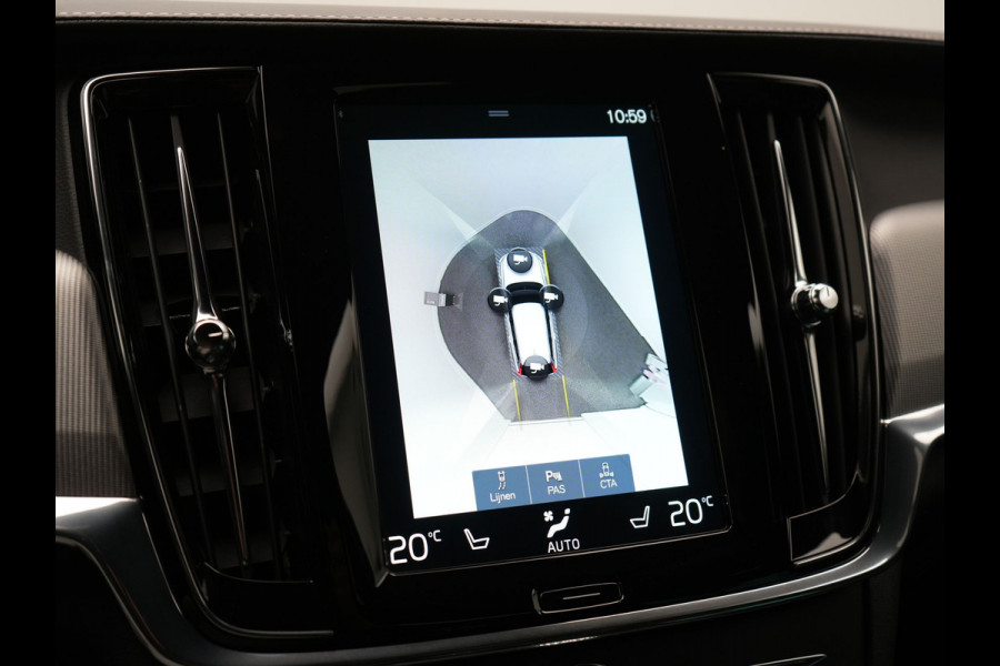 Volvo V90 T8 AWD R-Design Plug In Hybrid 394pk Dealer O.H. PHEV | Adaptive Cruise | 360 Camera | Black Optic | Alcantara Sportstoelen Memory & Verwarmd | Apple Carplay | Keyless | Blis | Virtual | Navigatie | 19"L.M |