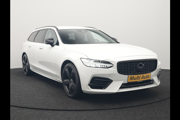 Volvo V90 T8 AWD R-Design Plug In Hybrid 394pk Dealer O.H. PHEV | Adaptive Cruise | 360 Camera | Black Optic | Alcantara Sportstoelen Memory & Verwarmd | Apple Carplay | Keyless | Blis | Virtual | Navigatie | 19"L.M |