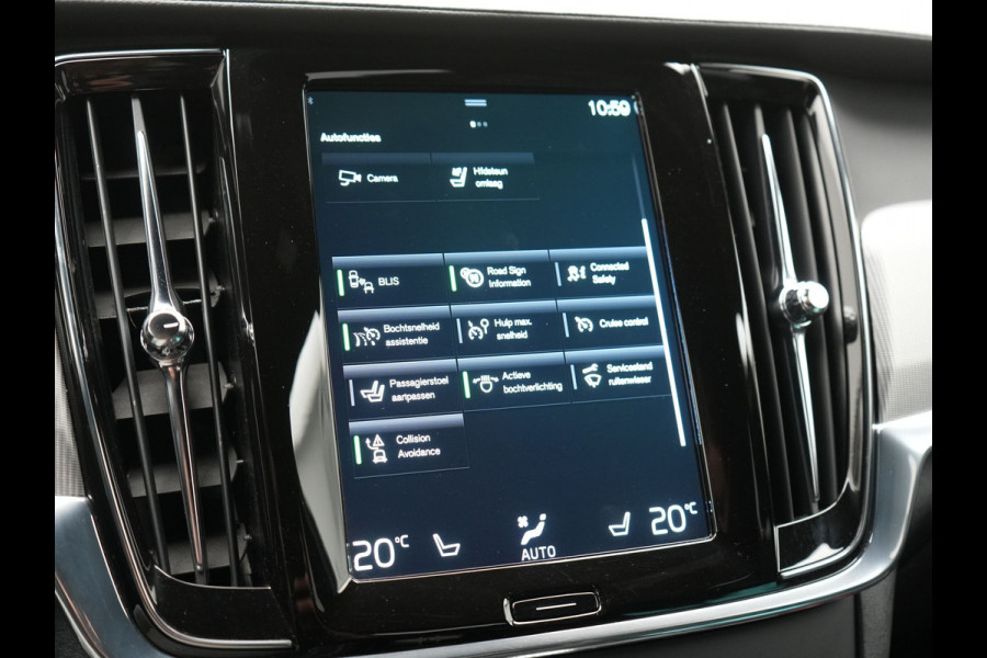 Volvo V90 T8 AWD R-Design Plug In Hybrid 394pk Dealer O.H. PHEV | Adaptive Cruise | 360 Camera | Black Optic | Alcantara Sportstoelen Memory & Verwarmd | Apple Carplay | Keyless | Blis | Virtual | Navigatie | 19"L.M |