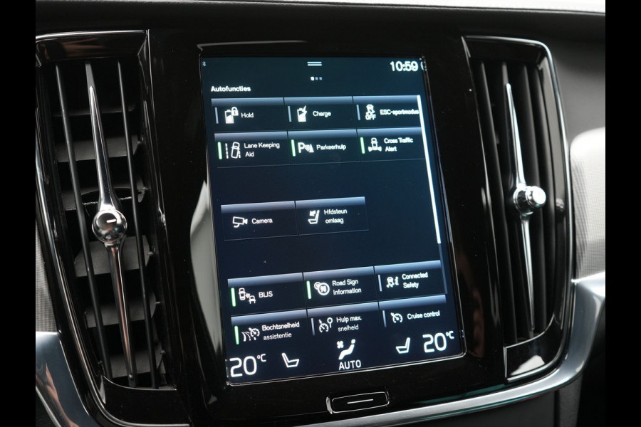 Volvo V90 T8 AWD R-Design Plug In Hybrid 394pk Dealer O.H. PHEV | Adaptive Cruise | 360 Camera | Black Optic | Alcantara Sportstoelen Memory & Verwarmd | Apple Carplay | Keyless | Blis | Virtual | Navigatie | 19"L.M |