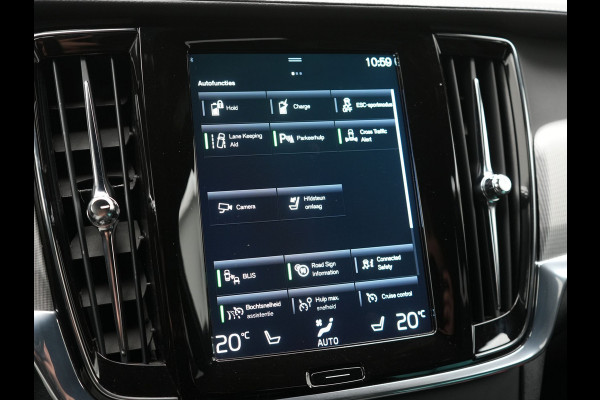 Volvo V90 T8 AWD R-Design Plug In Hybrid 394pk Dealer O.H. PHEV | Adaptive Cruise | 360 Camera | Black Optic | Alcantara Sportstoelen Memory & Verwarmd | Apple Carplay | Keyless | Blis | Virtual | Navigatie | 19"L.M |