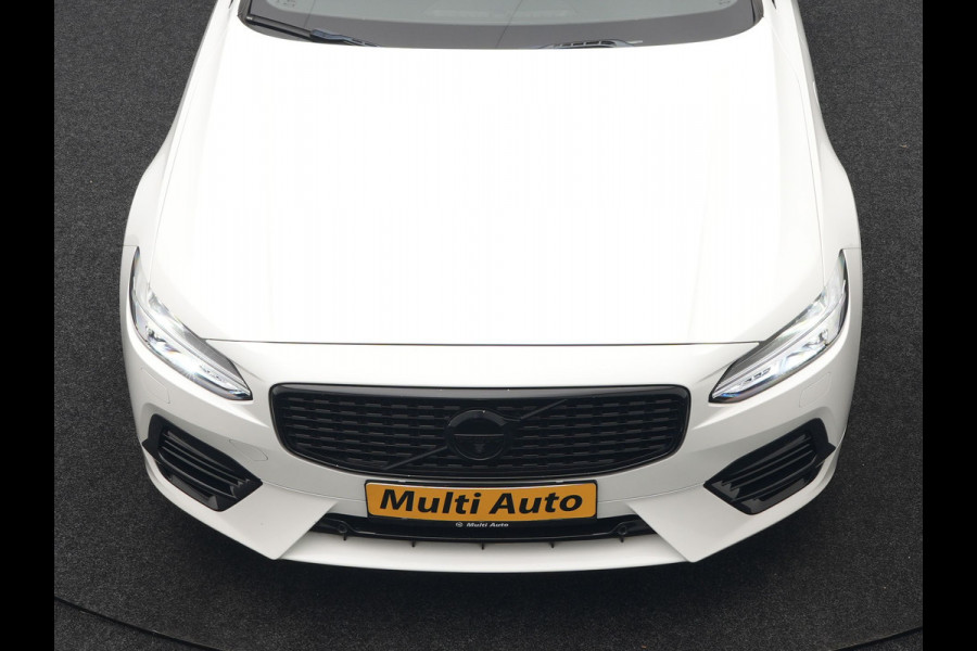 Volvo V90 T8 AWD R-Design Plug In Hybrid 394pk Dealer O.H. PHEV | Adaptive Cruise | 360 Camera | Black Optic | Alcantara Sportstoelen Memory & Verwarmd | Apple Carplay | Keyless | Blis | Virtual | Navigatie | 19"L.M |
