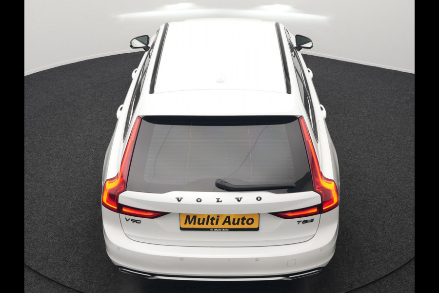 Volvo V90 T8 AWD R-Design Plug In Hybrid 394pk Dealer O.H. PHEV | Adaptive Cruise | 360 Camera | Black Optic | Alcantara Sportstoelen Memory & Verwarmd | Apple Carplay | Keyless | Blis | Virtual | Navigatie | 19"L.M |