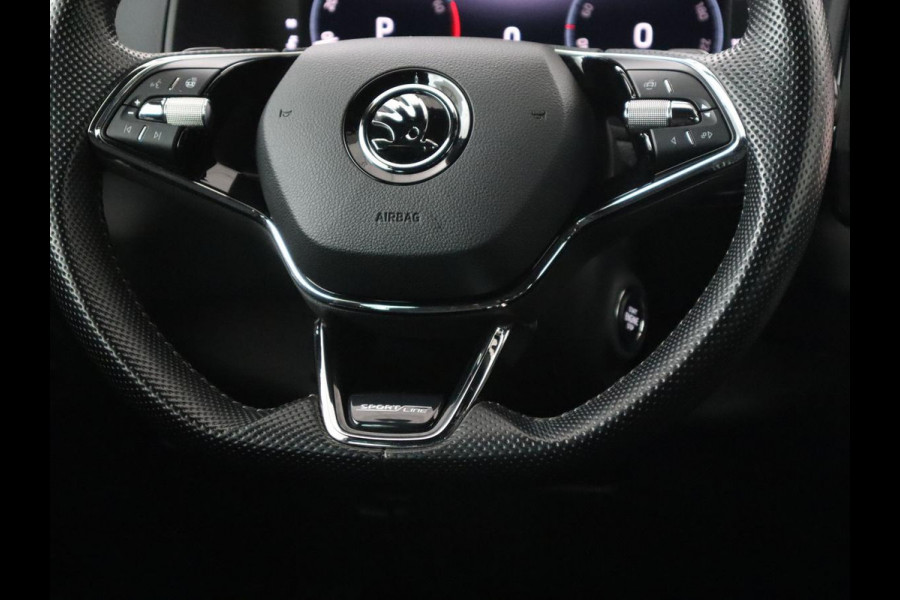 Škoda Karoq 1.5 TSI Sportline | Trekhaak | Stoelverwarming | Camera | Carplay | Virtual Cockpit | Sportstoelen | Navigatie | Full LED | Parkeerhulp | Sfeerverlichting | Climate control | Cruise control