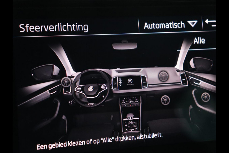 Škoda Karoq 1.5 TSI Sportline | Trekhaak | Stoelverwarming | Camera | Carplay | Virtual Cockpit | Sportstoelen | Navigatie | Full LED | Parkeerhulp | Sfeerverlichting | Climate control | Cruise control