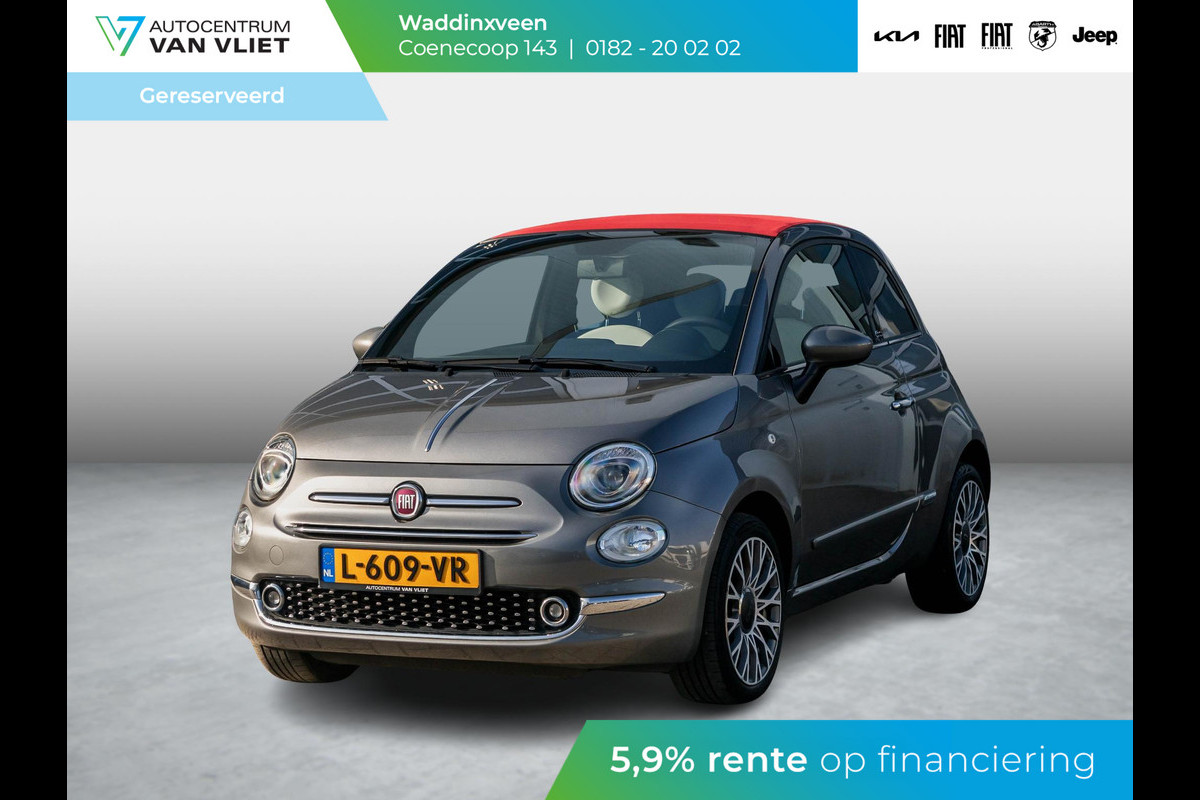 Fiat 500C 1.2 Star l Rosso Cabriodak l Automaat