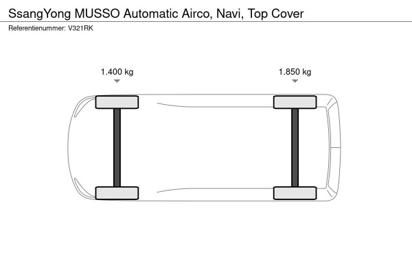 SsangYong Musso Automatic Airco, Navi, Top Cover