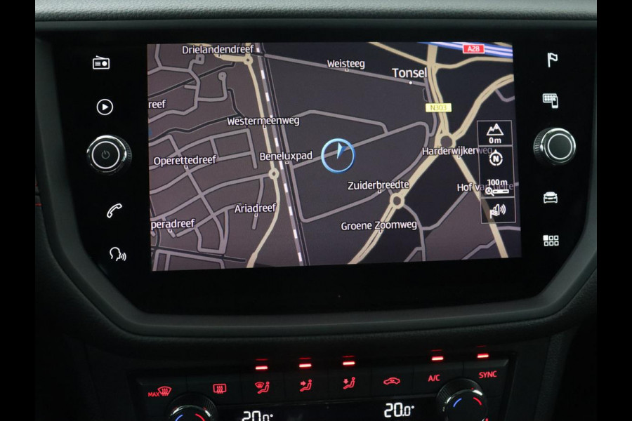 Seat Ibiza 1.0 TSI FR | Stoelverwarming | Adaptive cruise | Carplay | Full LED | Keyless | Parkeerhulp | Climate control | Cruise control | Navigatie | Sportstoelen