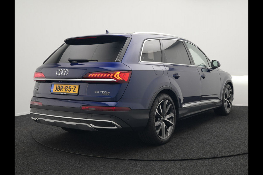 Audi Q7 55 TFSI e Quattro Pro Line Plug In Hybrid 381pk Dealer O.H PHEV | Luchtvering | Trekhaak Af Fabriek | Panodak | Adaptive Cruise | 21 "L.M Matrix LED | Camera | Lederen Sportstoelen Memory & Ventilatie | Navigatie | Keyless | Virtual | DAB  | Softclos