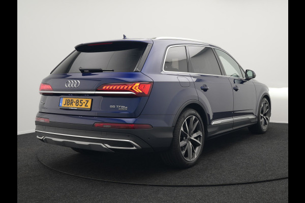 Audi Q7 55 TFSI e Quattro Pro Line Plug In Hybrid 381pk Dealer O.H PHEV | Luchtvering | Trekhaak Af Fabriek | Panodak | Adaptive Cruise | 21 "L.M Matrix LED | Camera | Lederen Sportstoelen Memory & Ventilatie | Navigatie | Keyless | Virtual | DAB  | Softclos