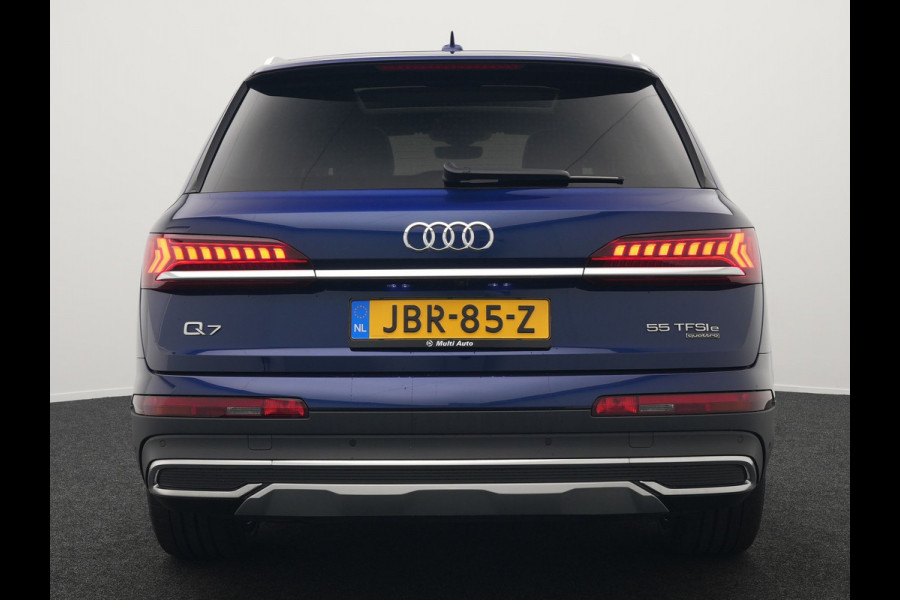 Audi Q7 55 TFSI e Quattro Pro Line Plug In Hybrid 381pk Dealer O.H PHEV | Luchtvering | Trekhaak Af Fabriek | Panodak | Adaptive Cruise | 21 "L.M Matrix LED | Camera | Lederen Sportstoelen Memory & Ventilatie | Navigatie | Keyless | Virtual | DAB  | Softclos
