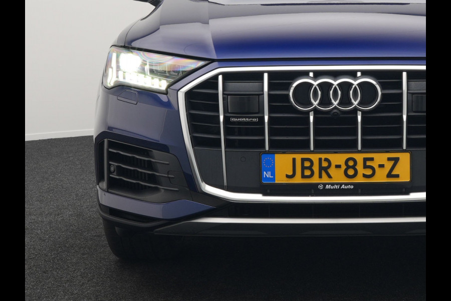 Audi Q7 55 TFSI e Quattro Pro Line Plug In Hybrid 381pk Dealer O.H PHEV | Luchtvering | Trekhaak Af Fabriek | Panodak | Adaptive Cruise | 21 "L.M Matrix LED | Camera | Lederen Sportstoelen Memory & Ventilatie | Navigatie | Keyless | Virtual | DAB  | Softclos