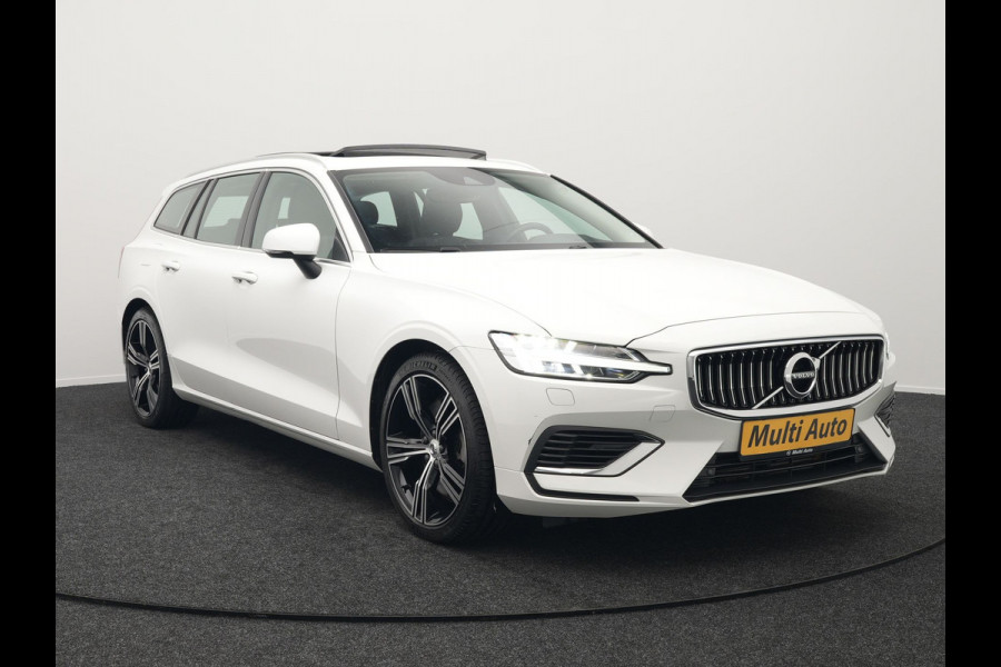 Volvo V60 T6 Recharge AWD Inscription Plug In Hybrid 33.000 KM !! Dealer O.H. PHEV | Panodak | Adaptive Cruise | Lederen Sportstoelen Memory | Trekhaak af Fabriek | Harman Kardon | Navigatie | Apple Carplay | Acam | L.M. 19" | Stoel & Stuurverwarming | DAB | Virtual |