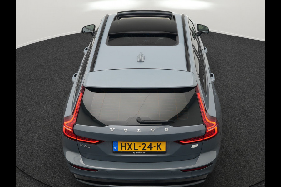 Volvo V60 T8 AWD Plus Dark Plug In Hybrid Thunder Grey 455pk Dealer O.H. Long Range PHEV | Panodak | Lederen Sportstoelen Memory | Pilot Assist | Google Assistant | Adaptive Cruise | Harman Kardon | Camera | Apple Carplay | Stoel & Stuurverwarming |