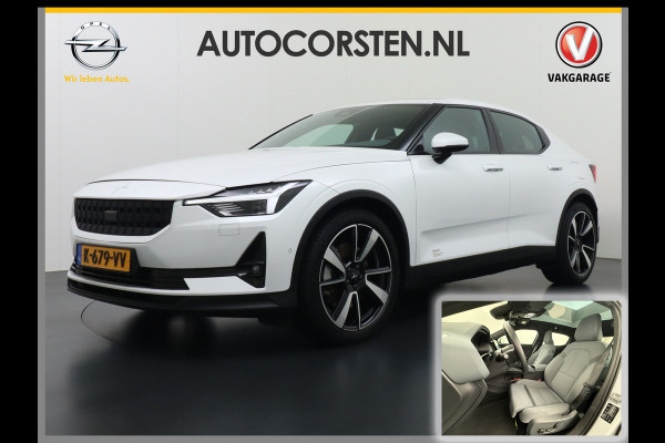 Polestar 2 AUT. 408 pk Long Range Dual Motor Pano-Dak Harman&Kardon® Electr.Stoelen Verwarmd+Achterbank+Stuur Adaptive-Cruise Carplay Andro SOH 97,5% 78kWh Verkeersbord detectie Regen-Lichtsensor Virtual-Cockpit Home-Link Bots waarschuwing Autonoom-Rem Lane Assist Keyless Connected 1e Eigenaar Origineel Nederlandse Auto 1.500kg Trekvermogen 660Nm! € 61.000 nieuw!