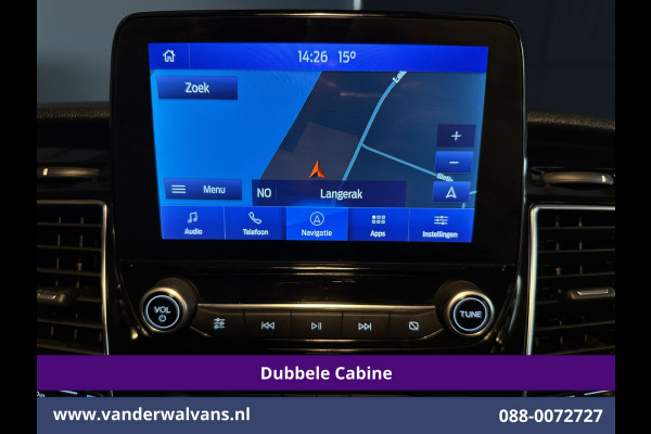 Ford Transit Custom 2.0 TDCI 130pk L2H1 Dubbele Cabine Euro6 Airco | 6-Zits | LM velgen | LED | Navigatie | Cruisecontrol | 2800kg Trekhaak Stoelverwarming, Verwarmde voorruit, Parkeersensoren, Sidebars