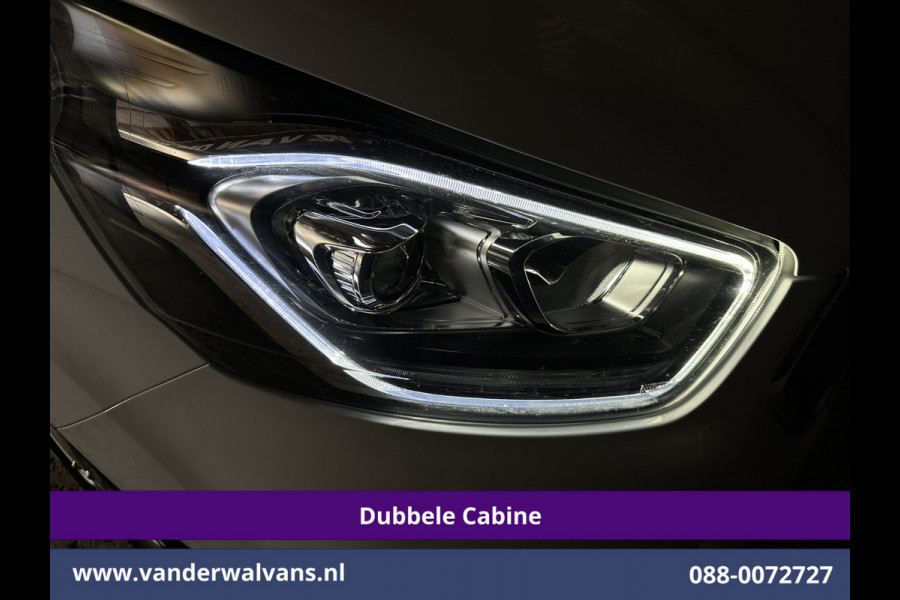 Ford Transit Custom 2.0 TDCI 130pk L2H1 Dubbele Cabine Euro6 Airco | 6-Zits | LM velgen | LED | Navigatie | Cruisecontrol | 2800kg Trekhaak Stoelverwarming, Verwarmde voorruit, Parkeersensoren, Sidebars