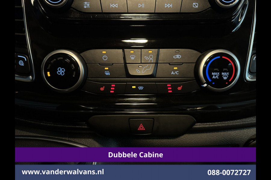 Ford Transit Custom 2.0 TDCI 130pk L2H1 Dubbele Cabine Euro6 Airco | 6-Zits | LM velgen | LED | Navigatie | Cruisecontrol | 2800kg Trekhaak Stoelverwarming, Verwarmde voorruit, Parkeersensoren, Sidebars