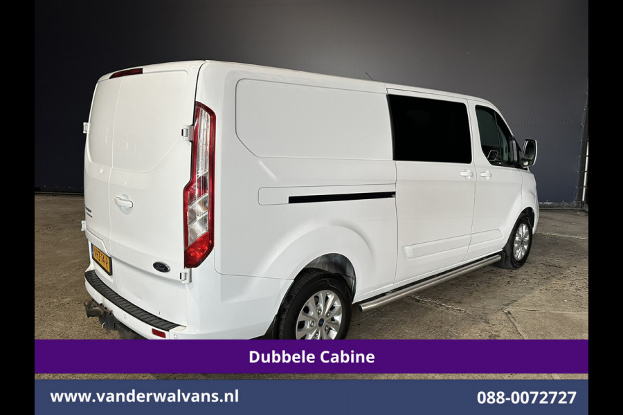 Ford Transit Custom 2.0 TDCI 130pk L2H1 Dubbele Cabine Euro6 Airco | 6-Zits | LM velgen | LED | Navigatie | Cruisecontrol | 2800kg Trekhaak Stoelverwarming, Verwarmde voorruit, Parkeersensoren, Sidebars