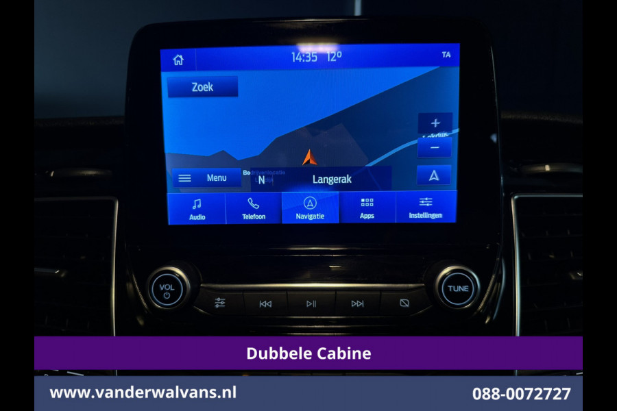 Ford Transit Custom 2.0 TDCI 130pk L2H1 Dubbele Cabine Euro6 Airco | 6-Zits | Navigatie | Apple Carplay | 2530kg Trekhaak | LED | Cruisecontrol Stoelverwarming, Verwarmde voorruit, LM velgen, Sidebars, Parkeersensoren