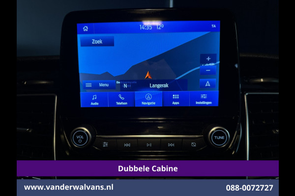 Ford Transit Custom 2.0 TDCI 130pk L2H1 Dubbele Cabine Euro6 Airco | 6-Zits | Navigatie | Apple Carplay | 2530kg Trekhaak | LED | Cruisecontrol Stoelverwarming, Verwarmde voorruit, LM velgen, Sidebars, Parkeersensoren