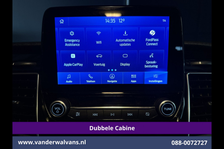 Ford Transit Custom 2.0 TDCI 130pk L2H1 Dubbele Cabine Euro6 Airco | 6-Zits | Navigatie | Apple Carplay | 2530kg Trekhaak | LED | Cruisecontrol Stoelverwarming, Verwarmde voorruit, LM velgen, Sidebars, Parkeersensoren