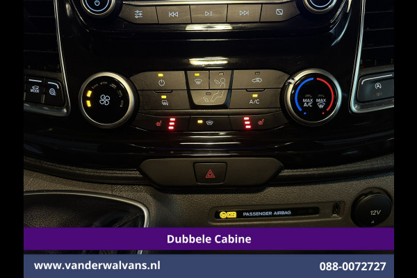 Ford Transit Custom 2.0 TDCI 130pk L2H1 Dubbele Cabine Euro6 Airco | 6-Zits | Navigatie | Apple Carplay | 2530kg Trekhaak | LED | Cruisecontrol Stoelverwarming, Verwarmde voorruit, LM velgen, Sidebars, Parkeersensoren