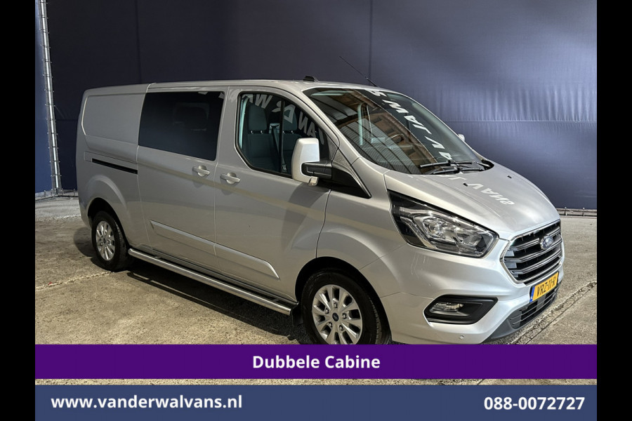 Ford Transit Custom 2.0 TDCI 130pk L2H1 Dubbele Cabine Euro6 Airco | 6-Zits | Navigatie | Apple Carplay | 2530kg Trekhaak | LED | Cruisecontrol Stoelverwarming, Verwarmde voorruit, LM velgen, Sidebars, Parkeersensoren