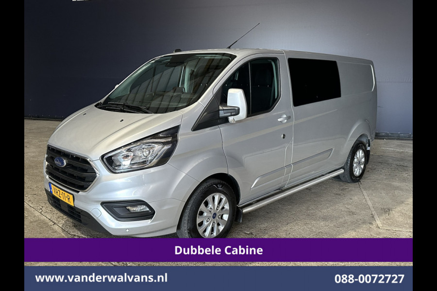 Ford Transit Custom 2.0 TDCI 130pk L2H1 Dubbele Cabine Euro6 Airco | 6-Zits | Navigatie | Apple Carplay | 2530kg Trekhaak | LED | Cruisecontrol Stoelverwarming, Verwarmde voorruit, LM velgen, Sidebars, Parkeersensoren